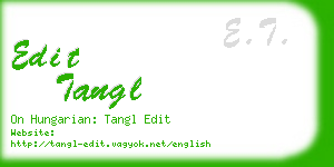 edit tangl business card